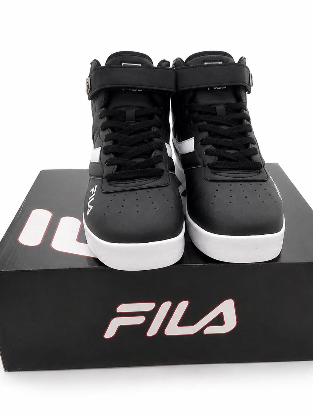 Fila Black and White Men's High-Top Sneakers